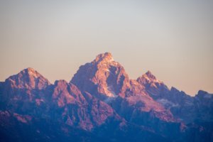 Sunrise over Elk Refuge/The Teton Range